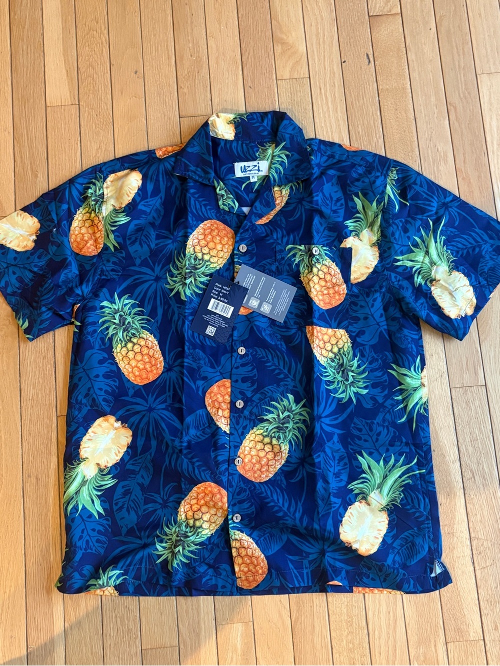 Uzzi Amphibious Gear Short Sleeve Button Down Shirt men's medium